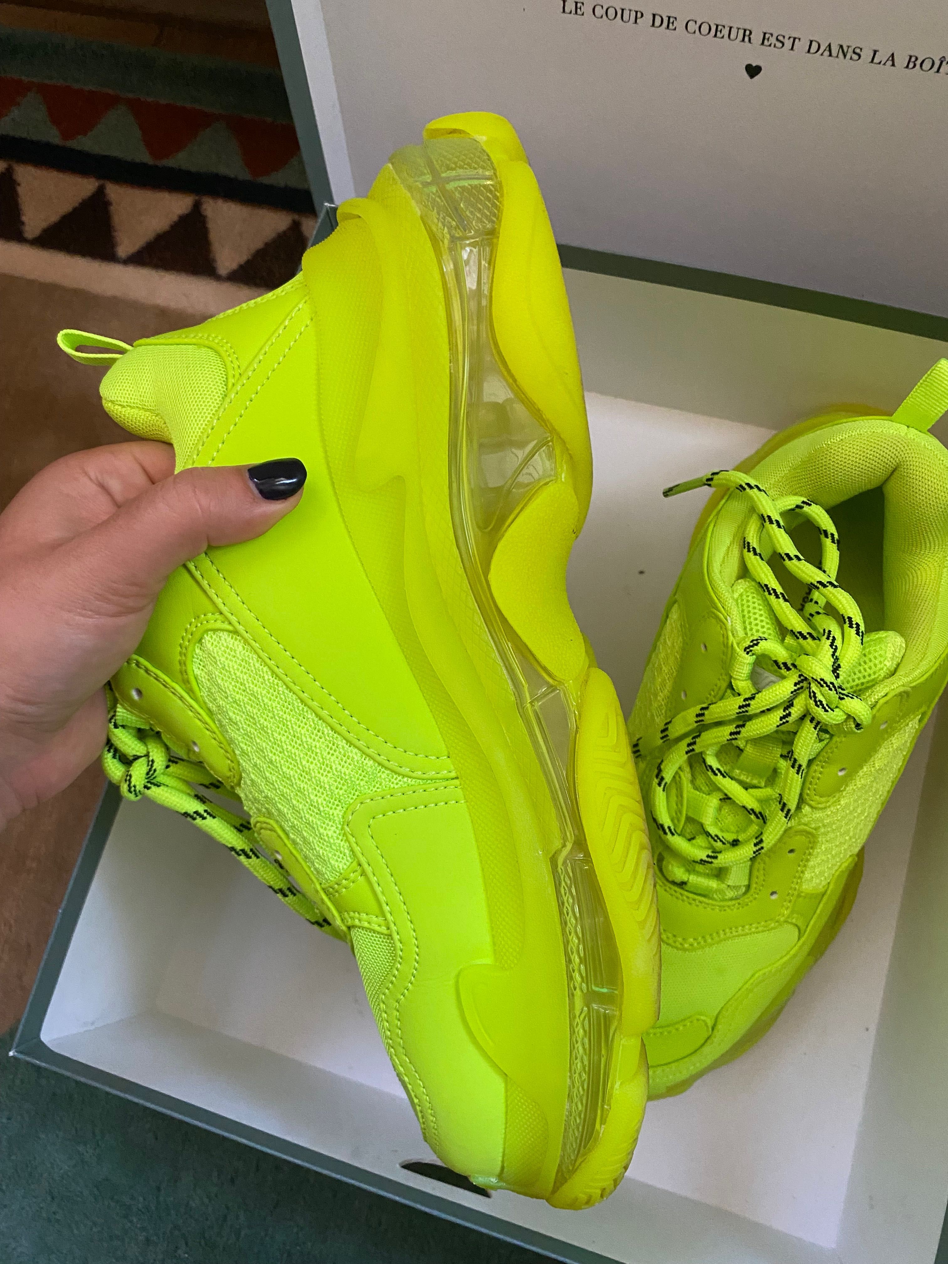 Balenciaga Triple S neon