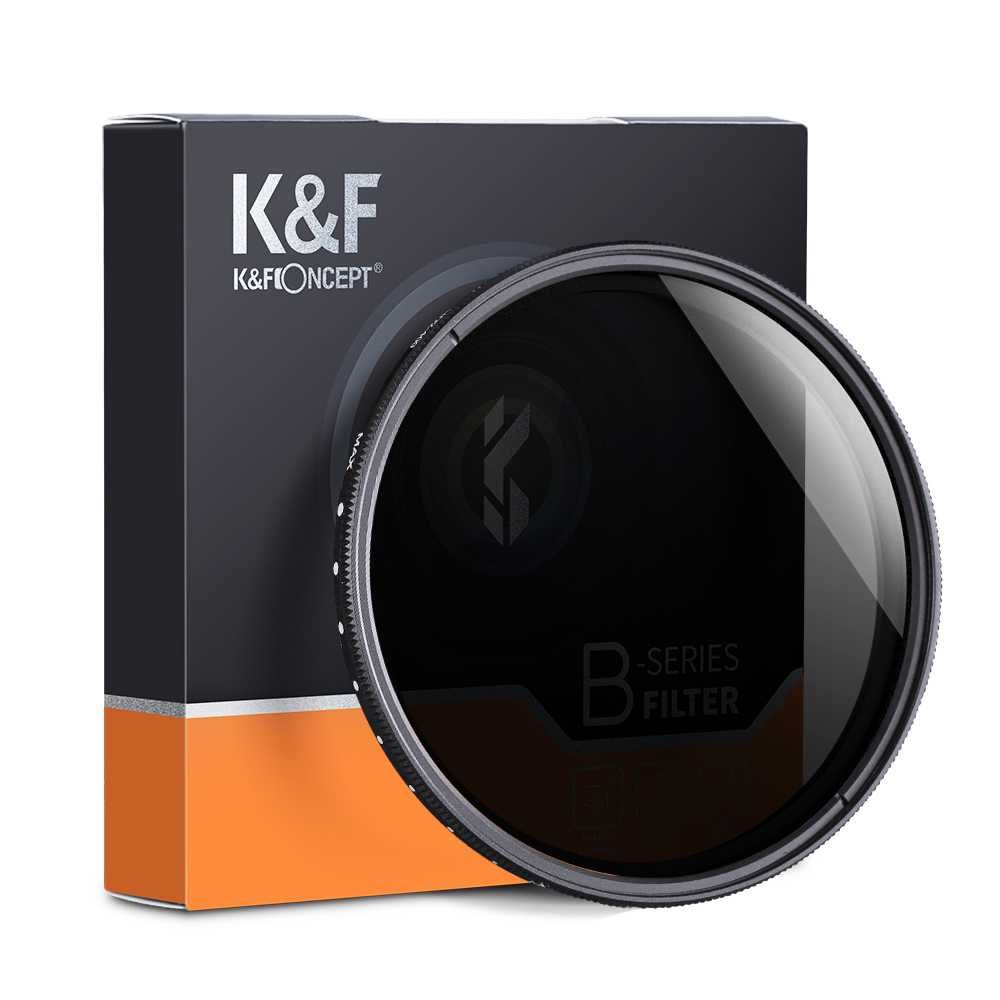 K&F Concept ND филтър с регулируема плътност ND2 ND400 Variable Fader