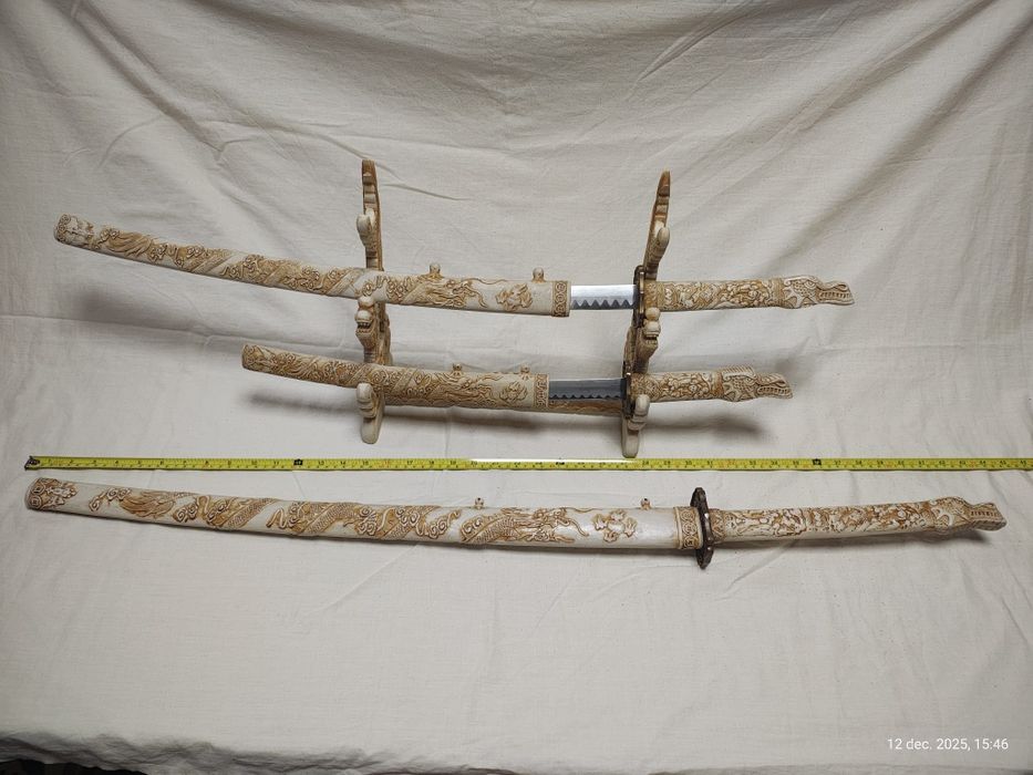 Set decorativ trei sabi cu suport