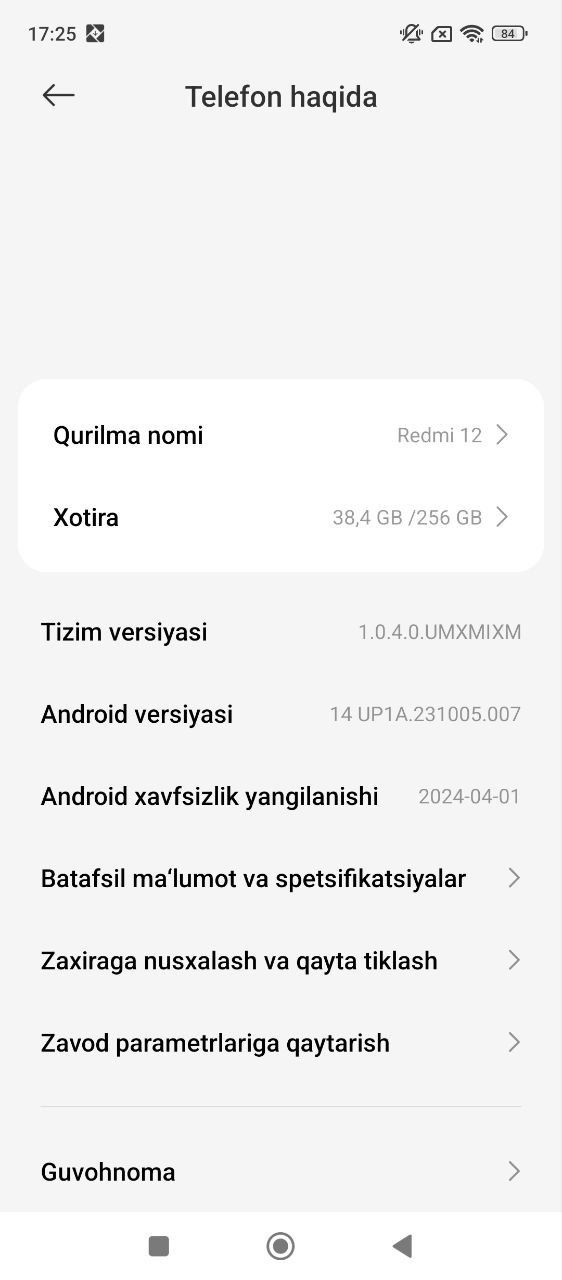 Redmi 12 8/256talik koropka dakumentlari bor.  1 qol ishlatilgan xalos