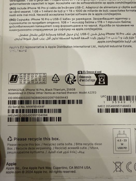 Iphone 16 Pro 256 GB