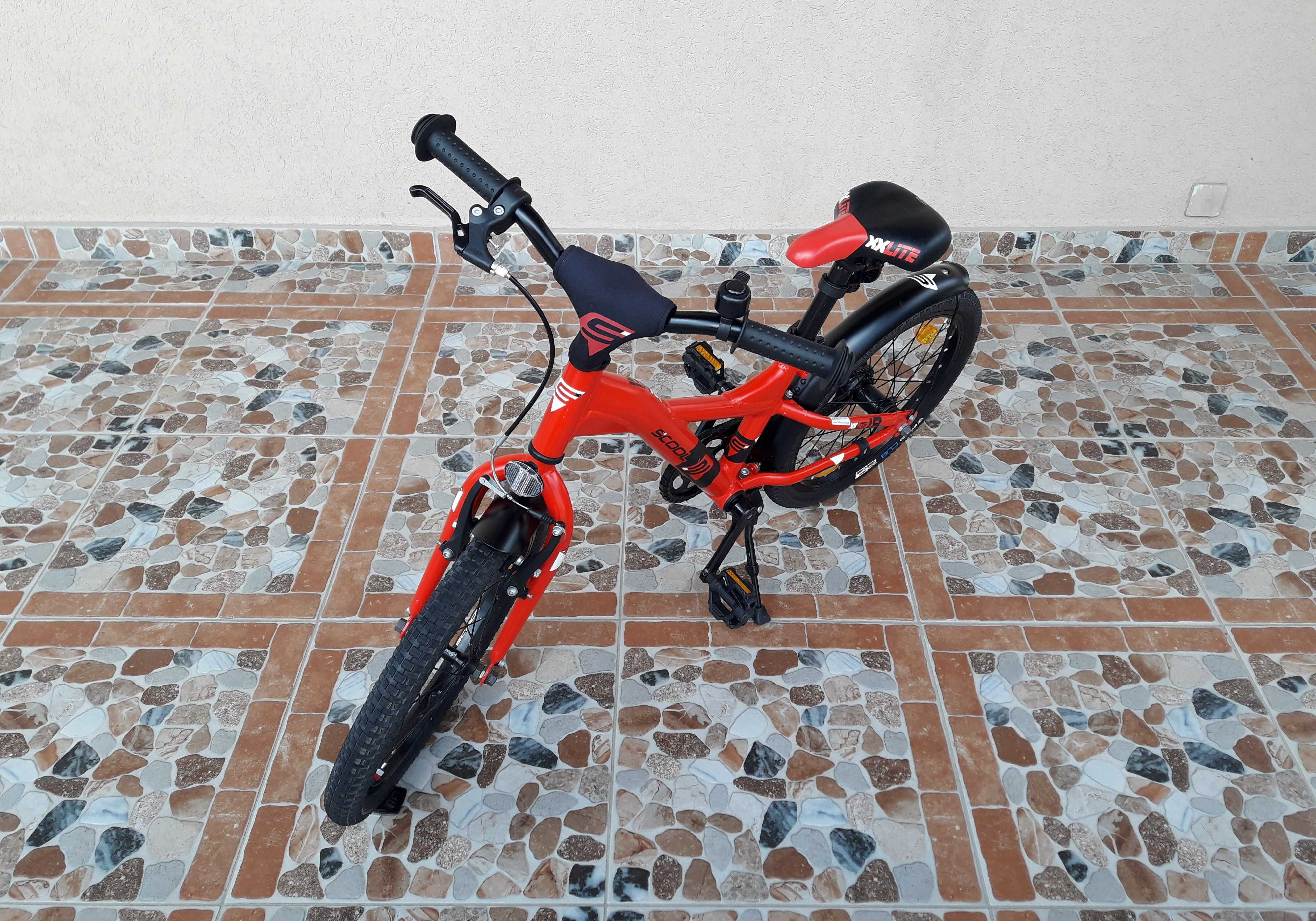 Bicicletă pentru copii 18’ S'Cool XXlite 18-1, ALUMINIU – roșu/negru
