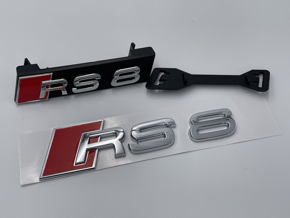 Set Embleme Audi Rs8 crom s-line