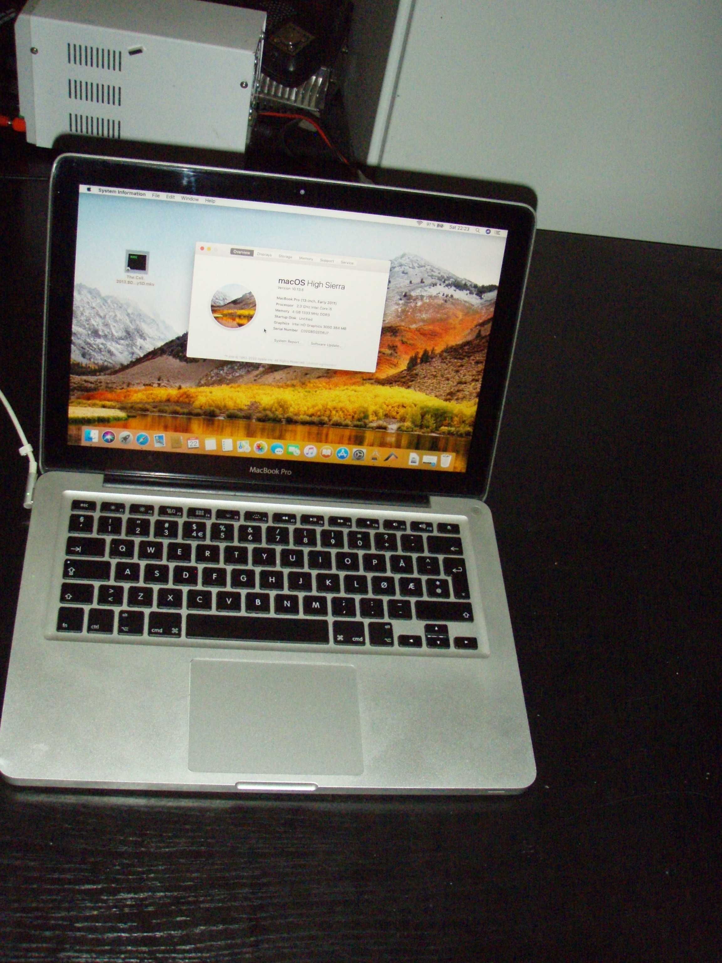 Macbook Pro 13'' Early 2011 i5 2.3Ghz 320Gb 4Gb bateria 5 ore