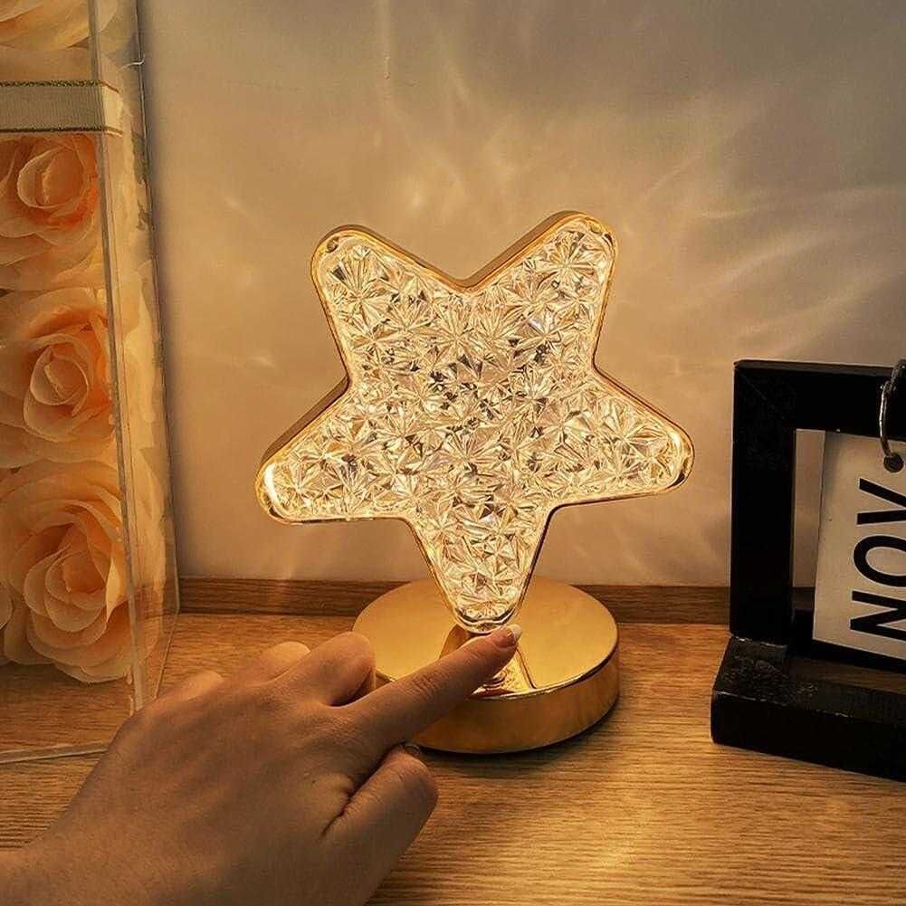 LED Кристална лампа Star с три цветови режима на светене