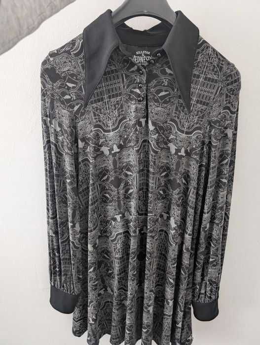 Killstar x Wednesday рокля с дълъг ръкав