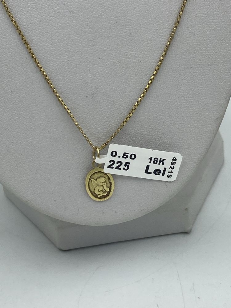 Lant si pandant 18k pandant 0.50g lantul 3.55g 55 cm  #22320 #18583