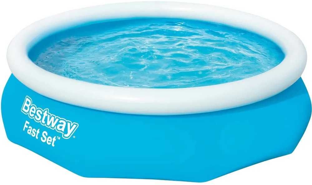 Бассейн надувной взрослый BESTWAY Fast Set Pool круглый, 305x76 Новые