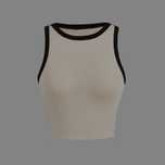 Vintage Black and beige y2k trendy top