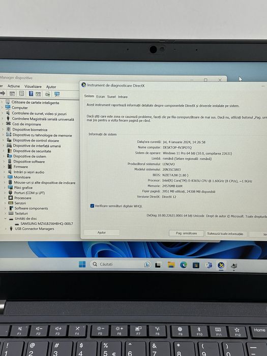 Fane Amanet: Laptop Thinkpad T490 14, i5-8365U TouchScreen 24GB 256GB