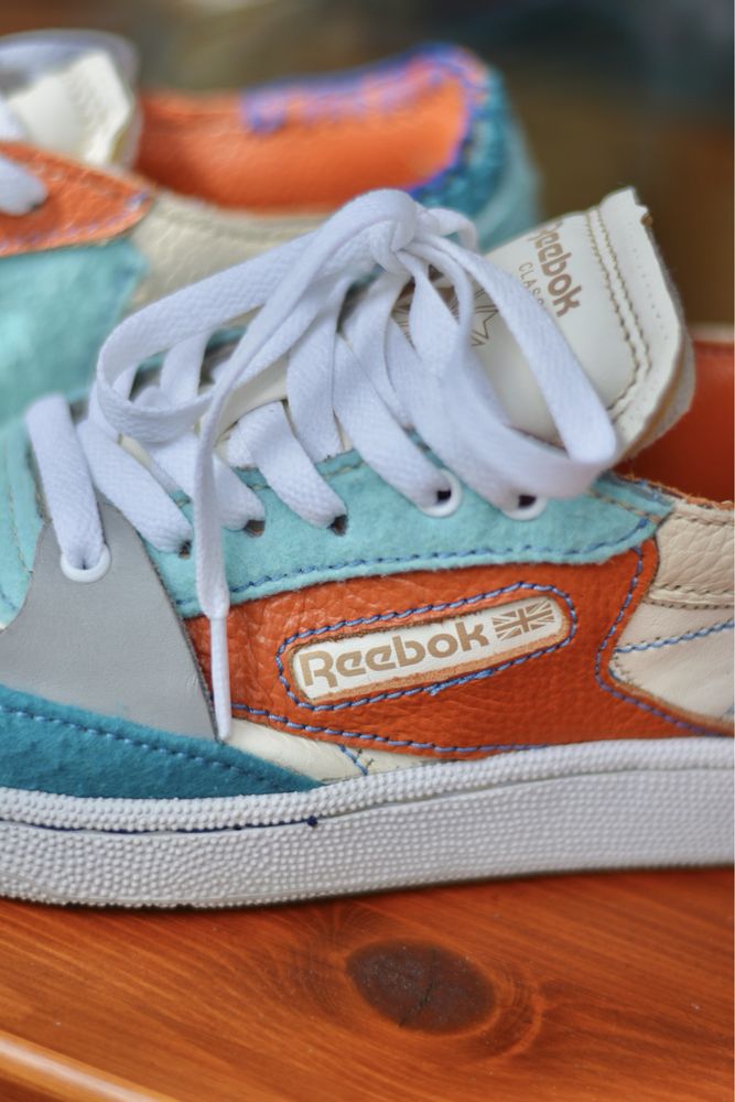 Кастомные кроссовки Reebok club C 85 (37,5 размер)