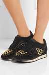 Burberry Sneakers Adidasi Studded Suede Black Mahogany Marime 35