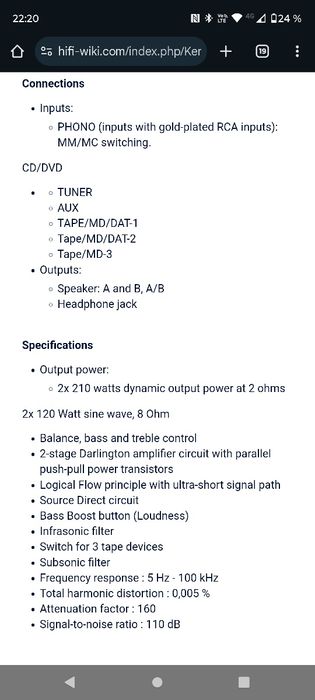 Kenwood ka-5010 2x120w top