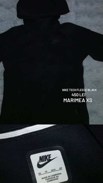 Nike tech fleece negru 2024
