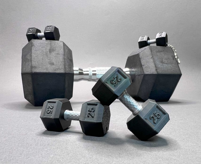 Breloc Halteră 3D Printat – Accesoriu Fitness cu Opțiune NFC