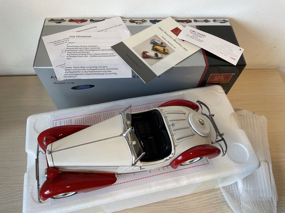 Macheta auto CMC scara 1/18 Audi Front 225 Roadster