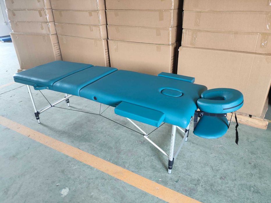 Masa de masaj, aluminiu, 3 sectiuni, livrare gratuita, VERDE