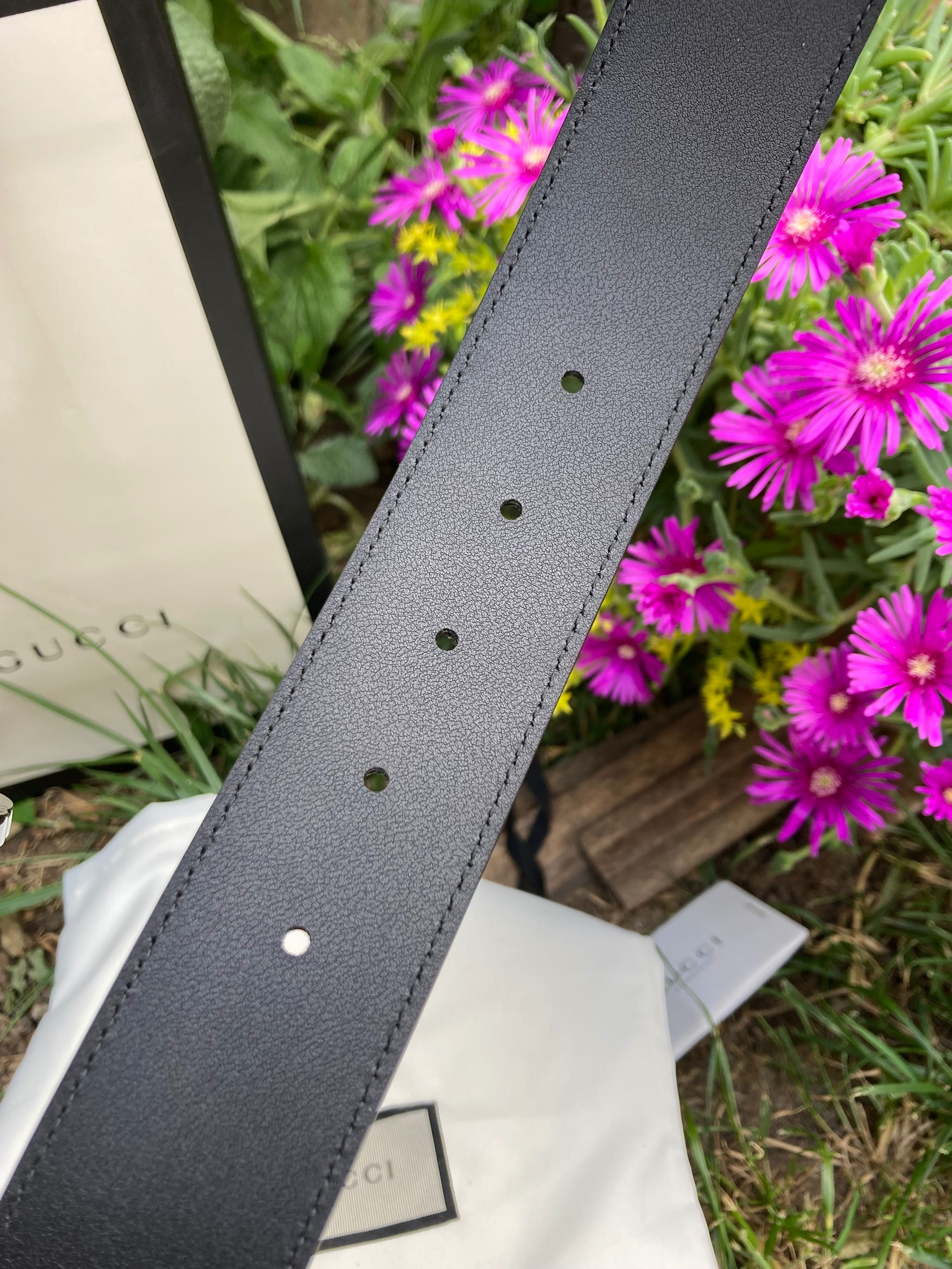 Curea originala Gucci GG Supreme belt with G buckle noua cu factura