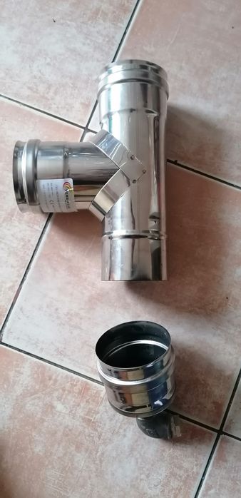 Văd teu inox si capac condens nou.