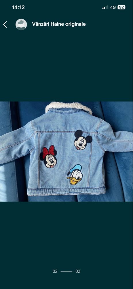 Geaca de blugi Minney Mouse Zara