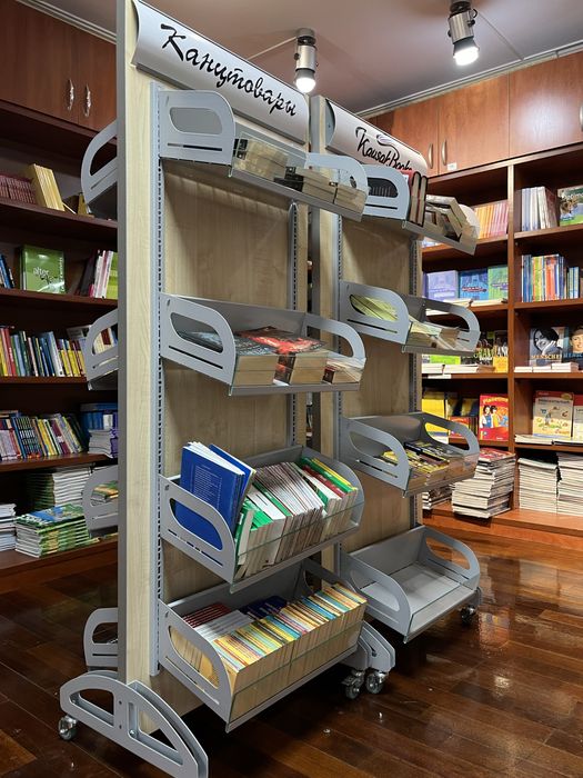 Продам торговые стеллажи для книг и канцтоваров - 4 шт