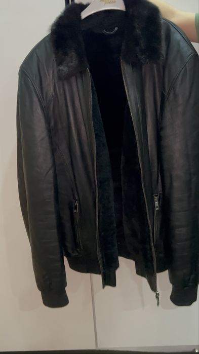 Мужская зимняя куртка с натуральным норковым воротником