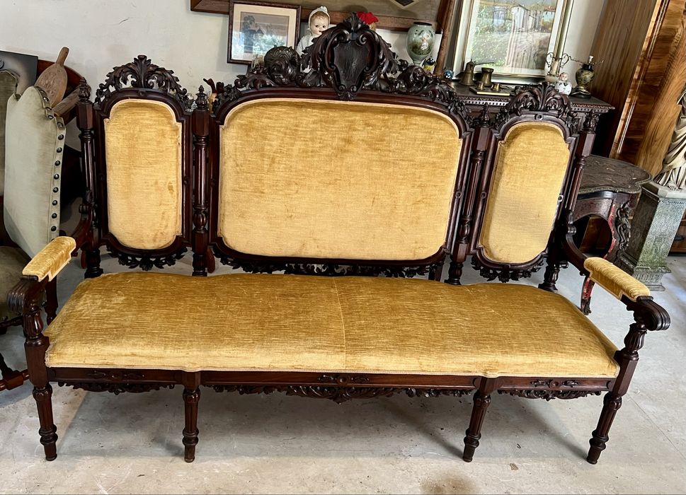 Canapea veche stil baroc - lemn masiv sculptat