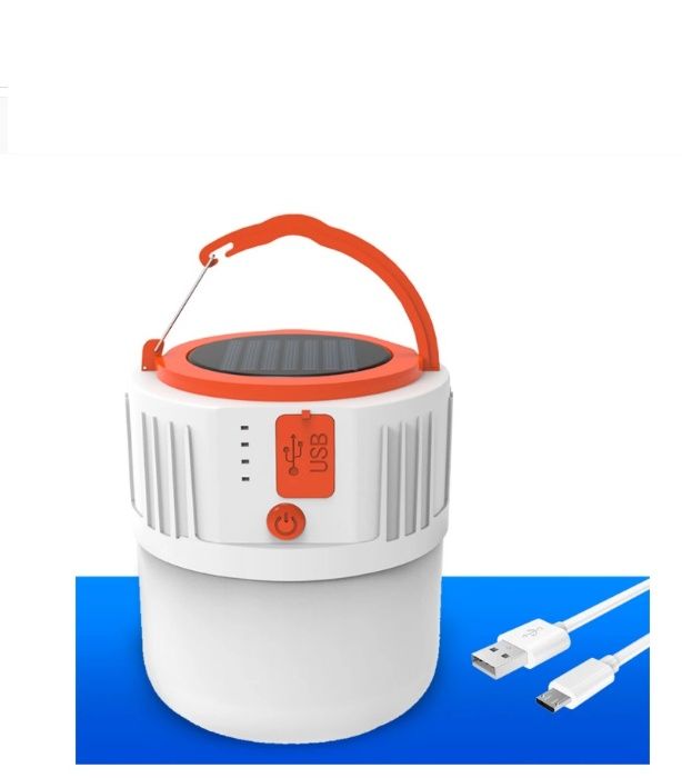 Лампа автономная с солнечной панелью и с опцией зарядки смартфона