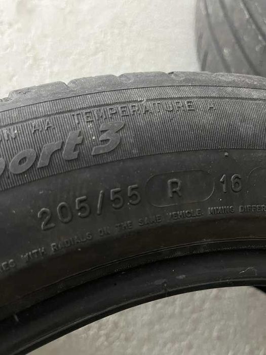 4 гуми Michelin Pilot3 205/55 r16 + 1 зимна