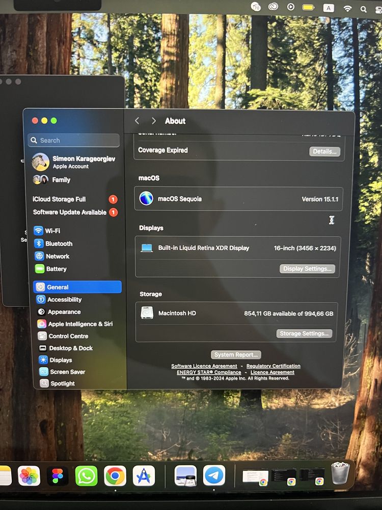 MacBook Pro Max 16", M1 2021, 32RAM, 1TB