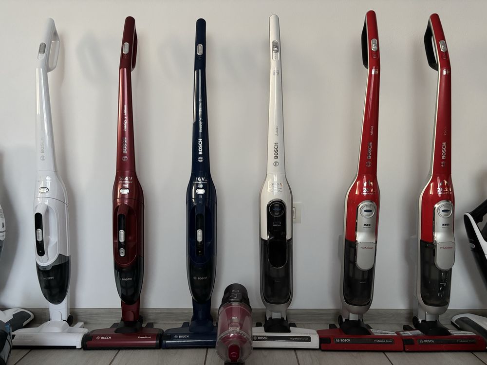 Vand aspiratoare verticale Bosch, Grunding, Rowenta cu acumulator