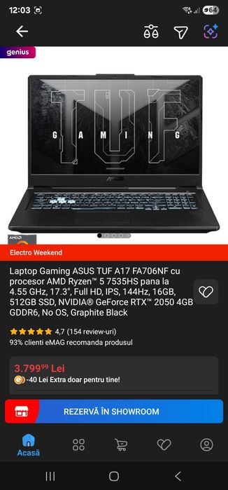 Asus tuf gaming F17 FX706H