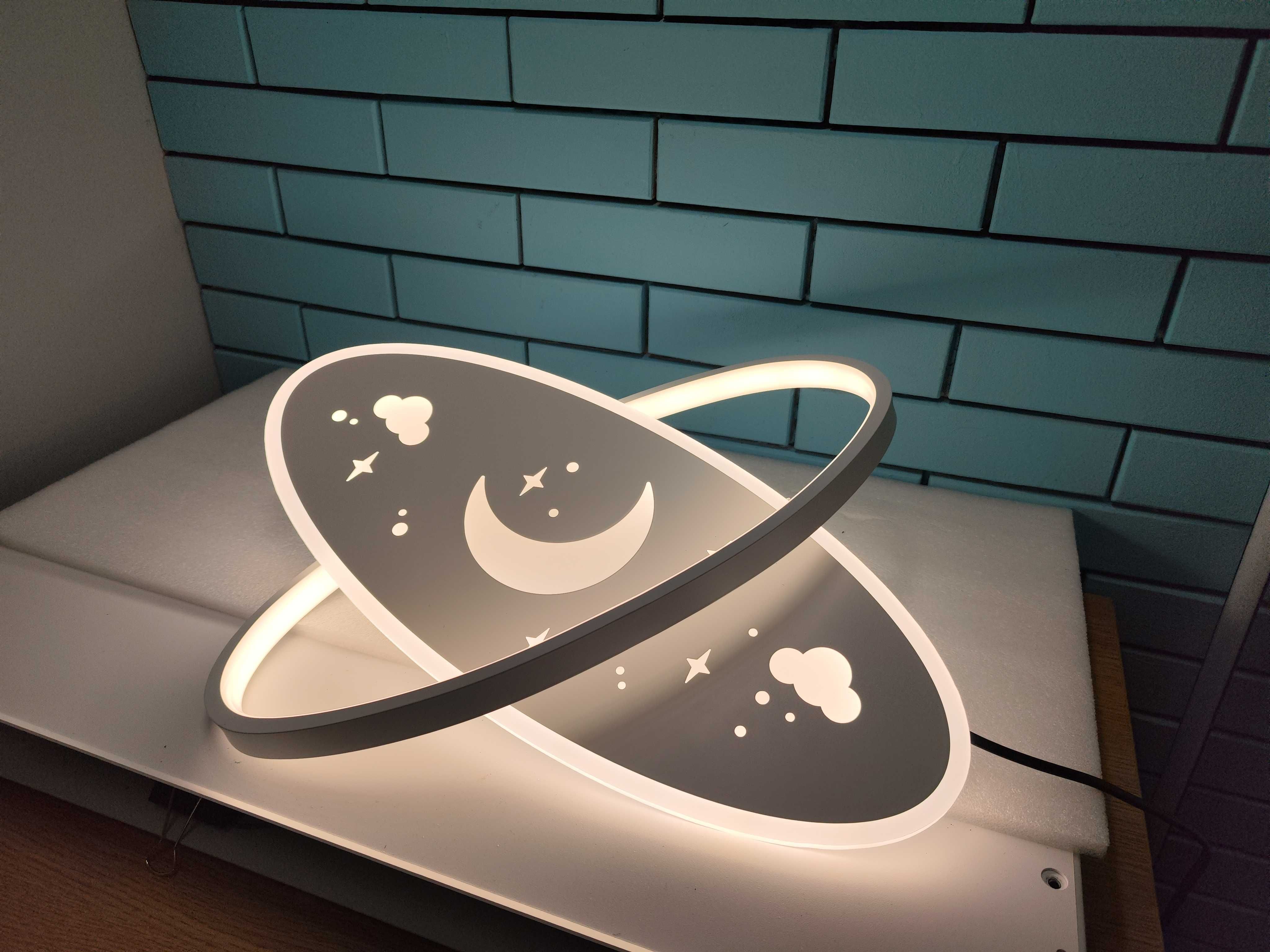 YLFXL LED таванна лампа 50CM за детска стая, 48W, димируема