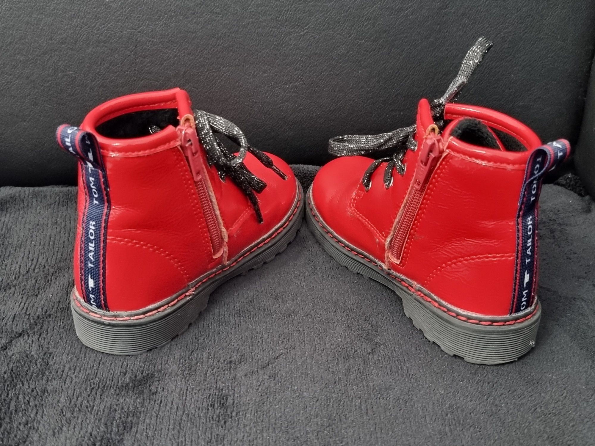Ghete Tom Tailor Nr.26 roșii îmblănite 16.5cm