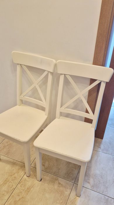 Scaun alb INGOLF Ikea - 2 bucăți