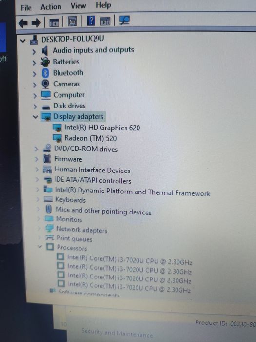 Laptop Gaming Dell Inspiron 15 - i3-7020u/12Gb/256gb/Video Radeon 520