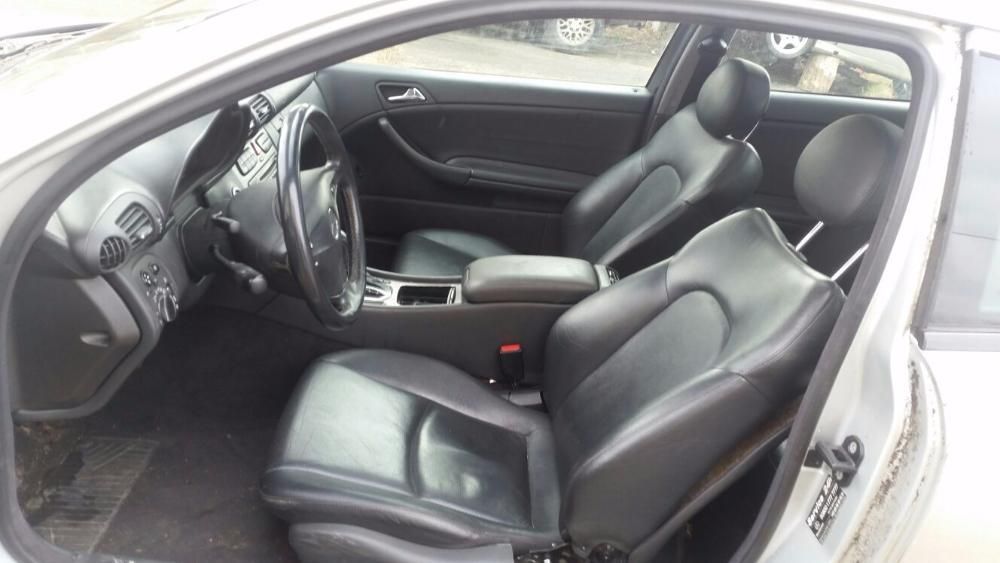 INTERIOR PIELE NEAGRA mercedes c200 kompressor sport coupe volan stga