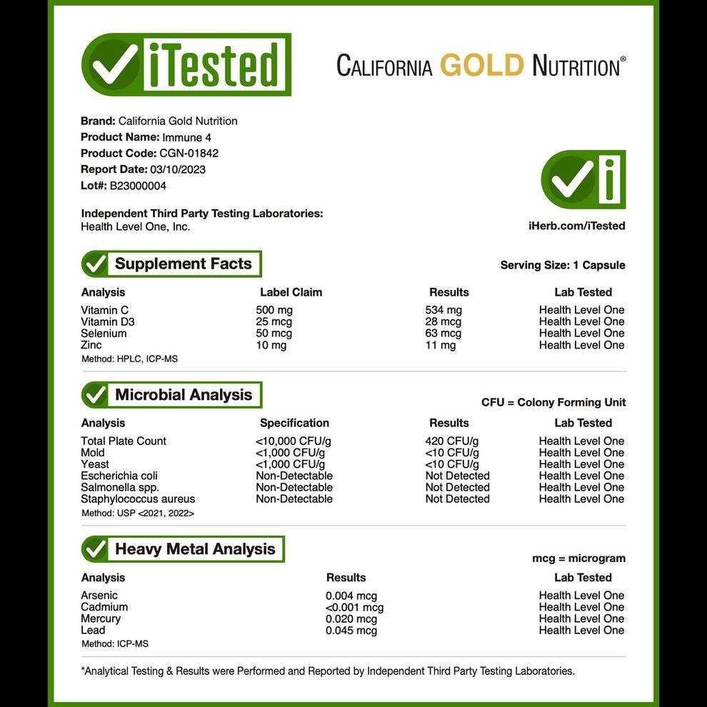 California Gold Nutrition Immune 4, средство для укрепления иммунитета