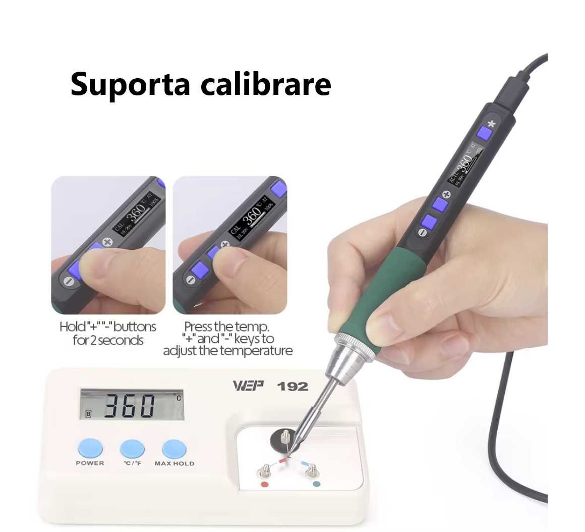 Letcon portabil profesional cu varfuri C235 JBC si port USB C