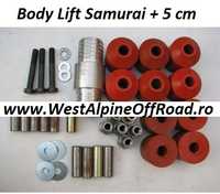 SET BODY LIFT - Bucse poliuretan SUZUKI SAMURAI - Inaltare + 5 cm