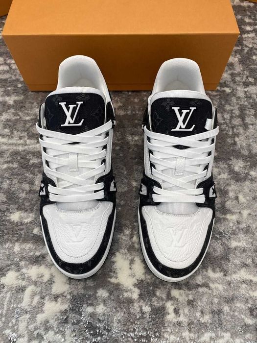 Adidasi Louis Vuitton Trainer Black&White Low Smart Casual