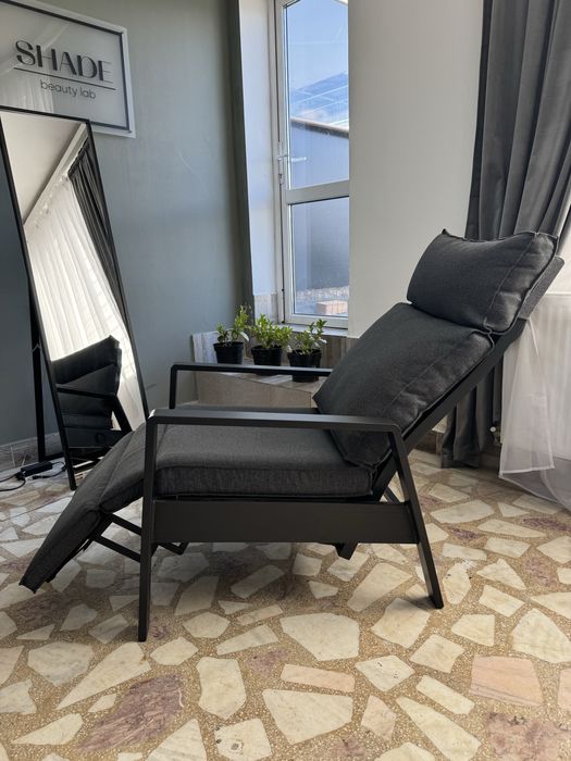 Fotoliu terasa VONGE 70x107x89 negru