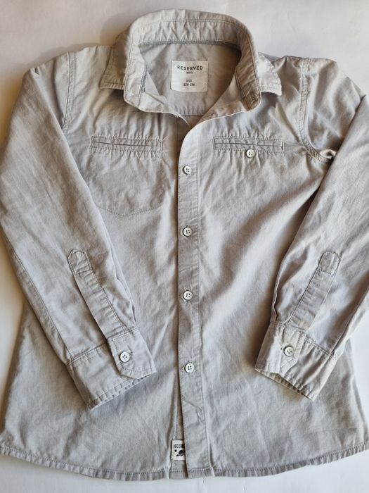 Сива риза Reserved и дънков панталон с връзки Palomino, размер 128 см.