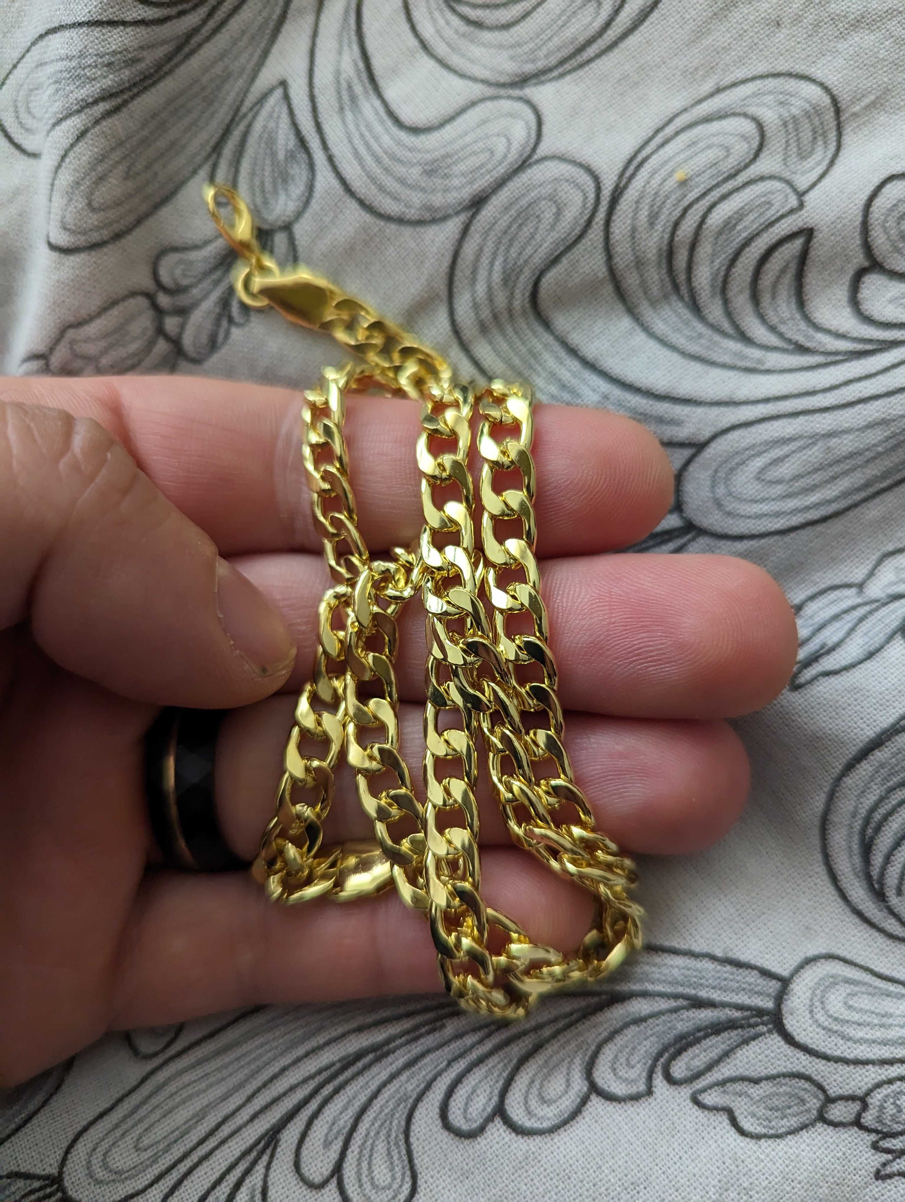 Златен ланец от медицинско злато(мед. стомана)Нов !70 см дължина 55 гр