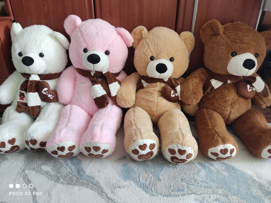 Мишки плюшевые новые (маленькие и большие)
