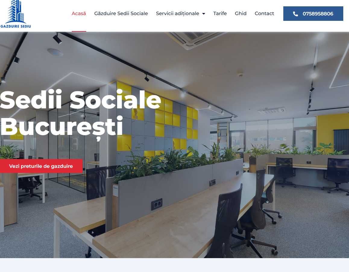 Gazduire sediu social Bucuresti 399 lei