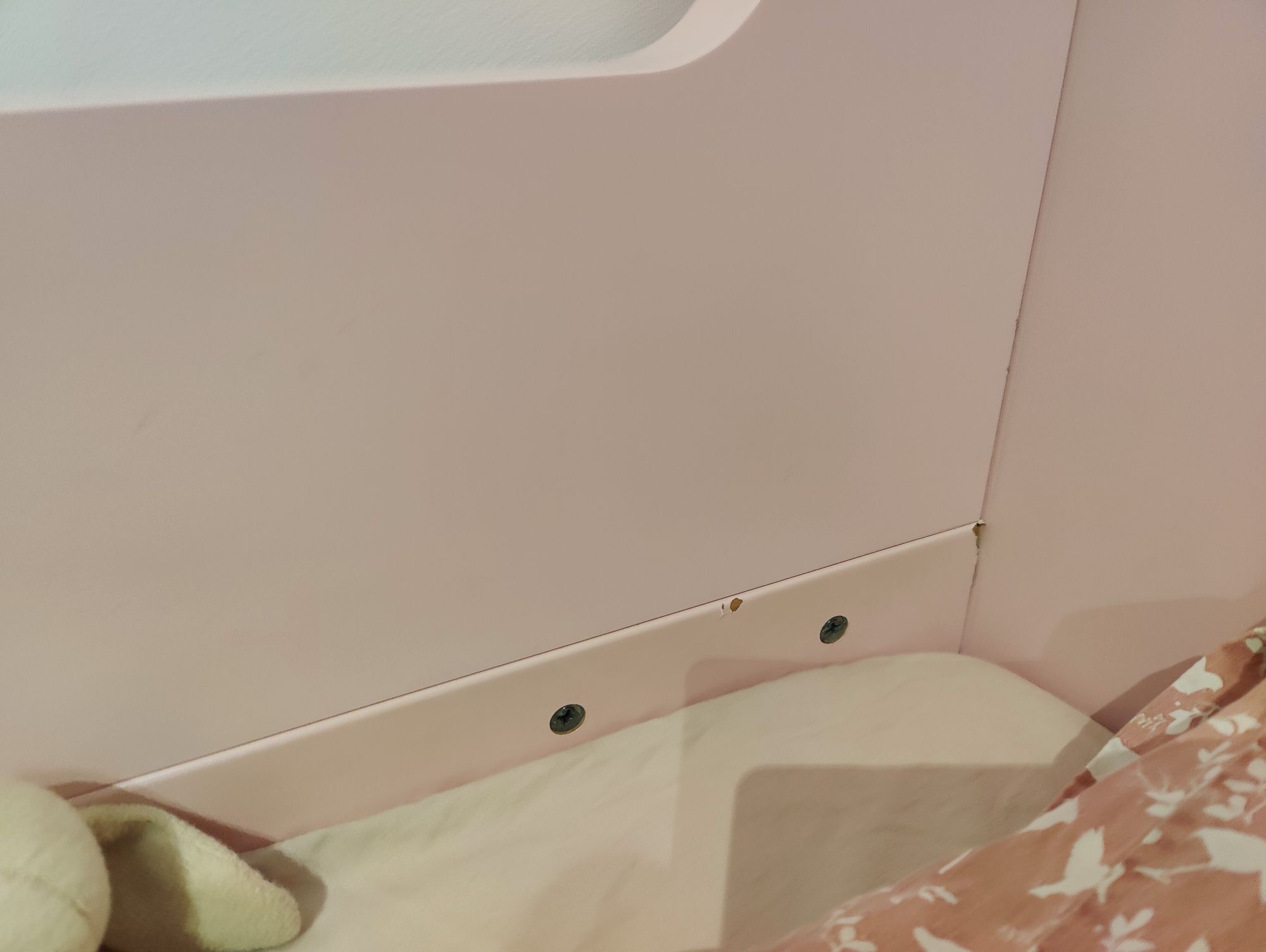 Pat copii extensibil Ikea Busunge Roz deschis - pentru prințese