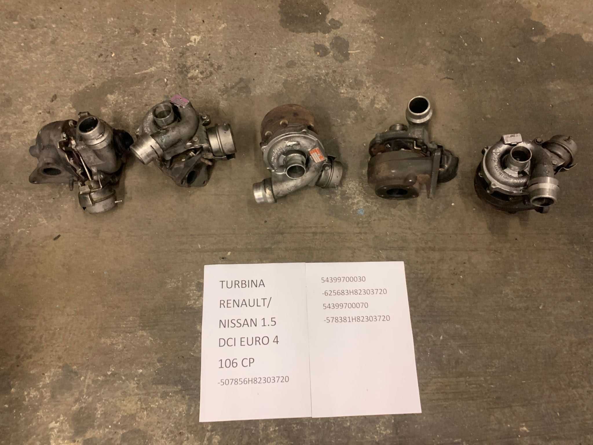 Turbina Nissan Quashqai 1.5 dci Euro 4 2006-2011 106 CP