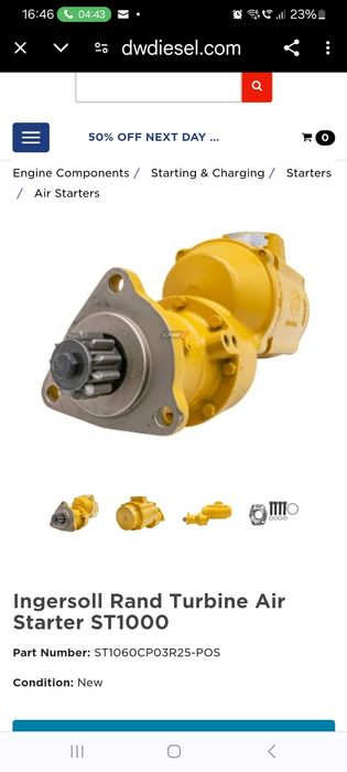 Starter de aer pentru turbine Ingersoll Rand ST1000
