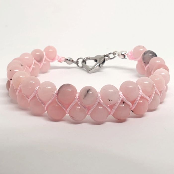 Bratara Shambala din opal roz